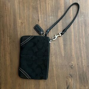 Coach Black Wristlet with Tag